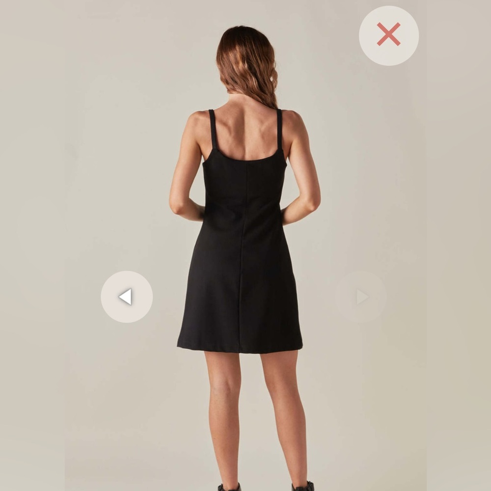 LESET Rio Tank Dress | Black Minimalist Slip Dress | Size M - Picture 2 of 6